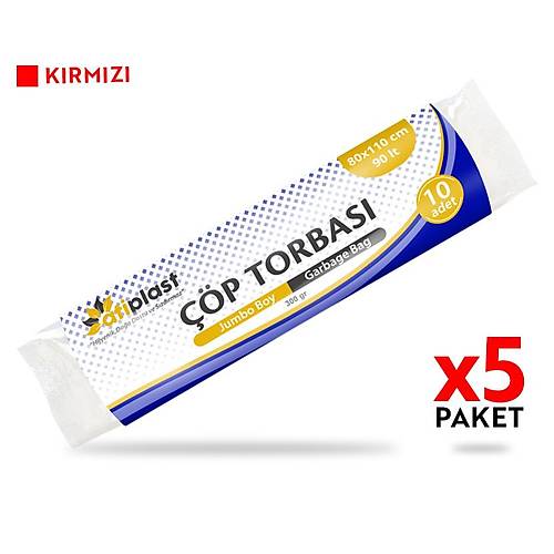 Atiplast p Torbas Endstriyel Jumbo Boy 300 gr 80 x 110 cm Krmz 20 Rulo
