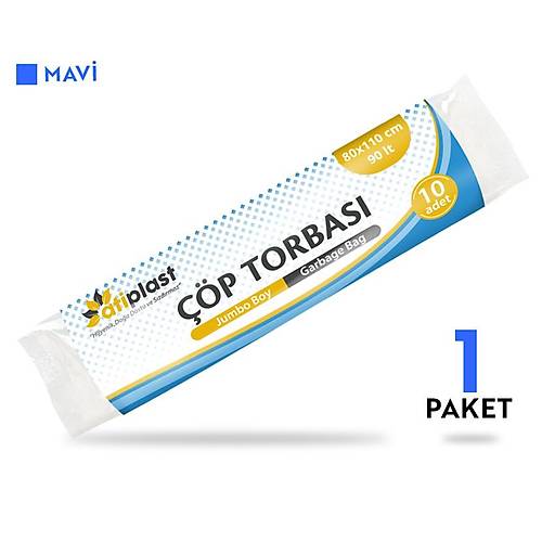 Atiplast p Torbas Endstriyel Jumbo Boy 500 gr 80 x 110 cm Mavi 10 Rulo