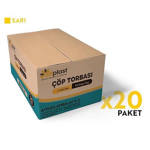 Atiplast p Torbas Endstriyel Jumbo Boy 600 gr 80 x 110 cm Yeil 5 Rulo