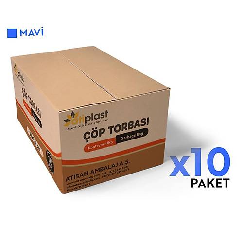 Atiplast p Torbas Konteyner Boy 800 gr 120 x 150 cm Siyah 5 Rulo