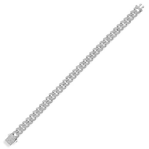 Silver Renk Tal Tmeless Gourmet Chain thal Bileklik