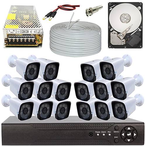 Elitcam 5.0 Megapixel Lensli ( 16 ) Kameralı Full Paket Güvenlik Sistemi Hdd Dahil