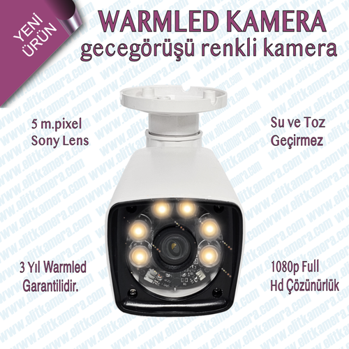 Elit 3356 Ahd Warmled Gecegr Renkli kamera 5.0 m.pixel Sony Lens 1080p full hd Su geirmez