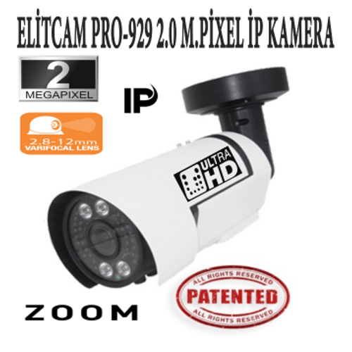 Elitcam Pro-929 2.0 Megapixel p Kamera ( 2.8-12 MM )