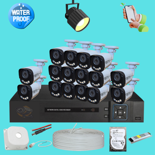 BESTCAM Gece Renkli 5 Mega Piksel Sony Lensli ( 16 ) Kameral Full Paket Gvenlik Sistemi HDD Dahil