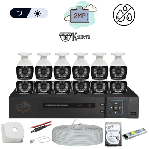 Bestcam Eco 5.0 Mega Piksel Lensli ( 12 ) Kameral Full Paket Gvenlik Sistemi HDD Dahil