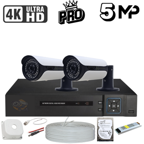 BESTCAM PRO SET 5 Mega Piksel Sony Lensli ( 2 ) Kameral Full Paket Gvenlik Sistemi HDD Dahil