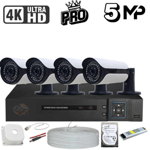 BESTCAM PRO SET 5 Mega Piksel Sony Lensli ( 4 ) Kameral Full Paket Gvenlik Sistemi HDD Dahil