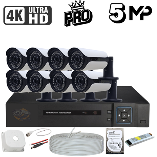 BESTCAM PRO SET 5 Mega Piksel Sony Lensli ( 8 ) Kameral Full Paket Gvenlik Sistemi HDD Dahil