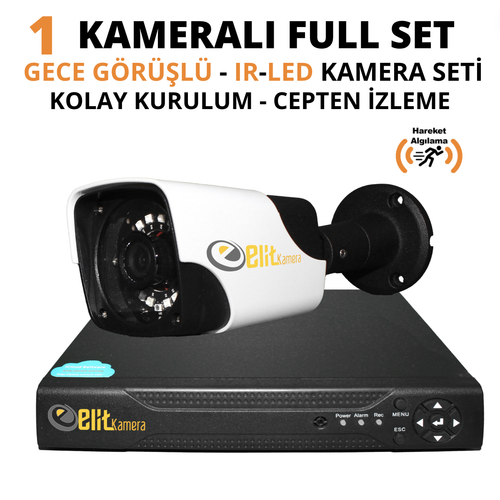 Elitcam Panda Metal Kasa 5.0 Megapixel Lensli ( 1 ) Kameral Full Paket Gvenlik Sistemi Hdd Dahil