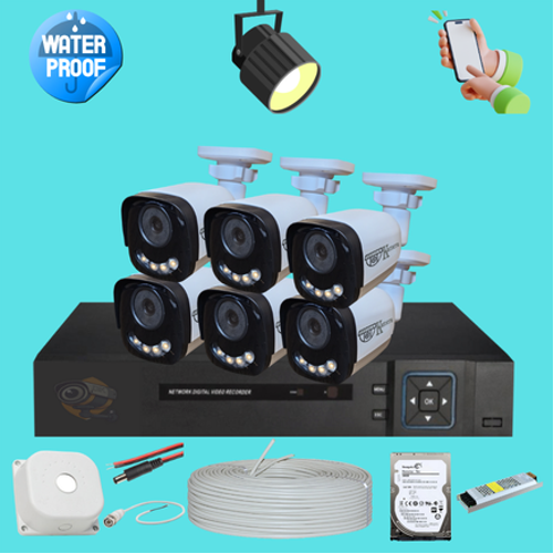BESTCAM Gece Renkli 5 Mega Piksel Sony Lensli ( 6 ) Kameral Full Paket Gvenlik Sistemi HDD Dahil
