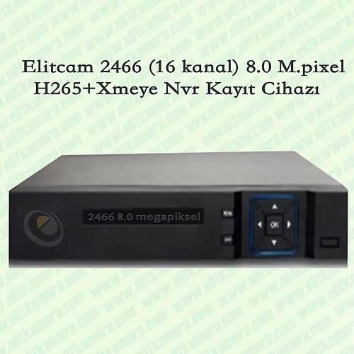 Elitcam 2466 8.0 M.pixel 16 Kanal Nvr Kayt Cihaz H265+ xmeye