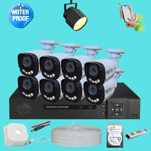 BESTCAM Gece Renkli 5 Mega Piksel Sony Lensli ( 8 ) Kameral Full Paket Gvenlik Sistemi HDD Dahil