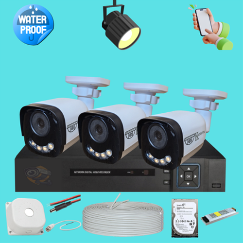 BESTCAM Gece Renkli 5 Mega Piksel Sony Lensli ( 3 ) Kameral Full Paket Gvenlik Sistemi HDD Dahil