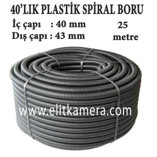 40'Lk Plastik Spiral Boru ( 25 Metre )