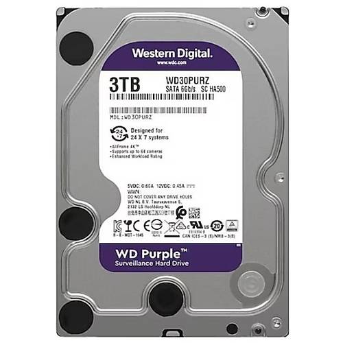 3 TB 3.5 5400RPM 64MB PURPLE WD10PURX 7/24 GVENLK DSK HDD