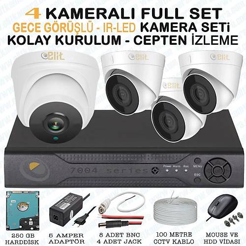 Elitcam  Mekan 5.0 Megapixel Sony Lensli ( 4 ) Kameral Full Paket Gvenlik Sistemi Hdd Dahil