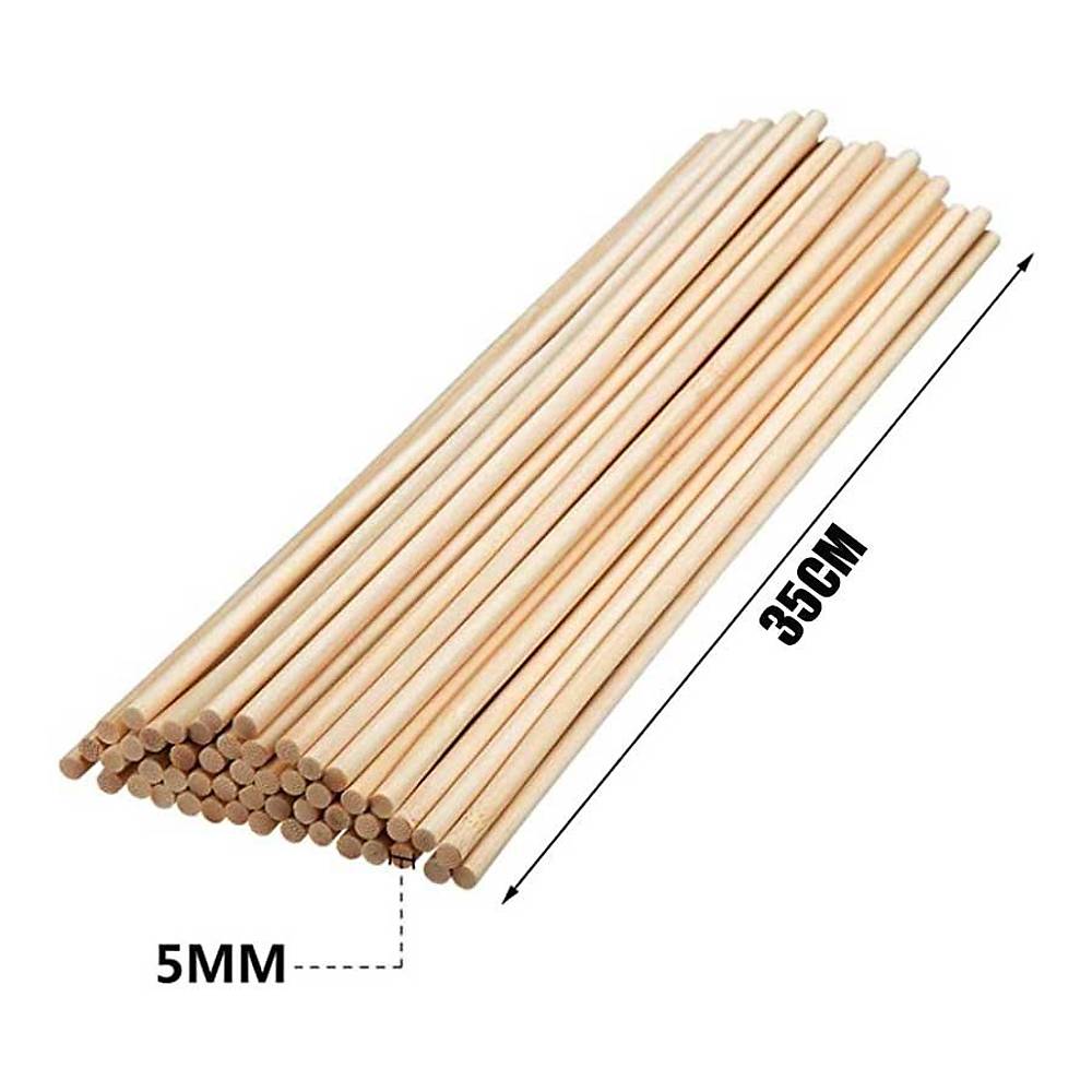 Kalın Bambu Çubuk 5mm x 35cm 20 Adet