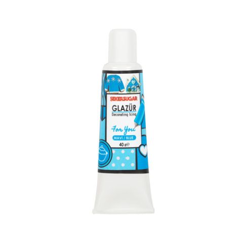 ŞEKER SUGAR GLAZÜR MAVİ 40 GR