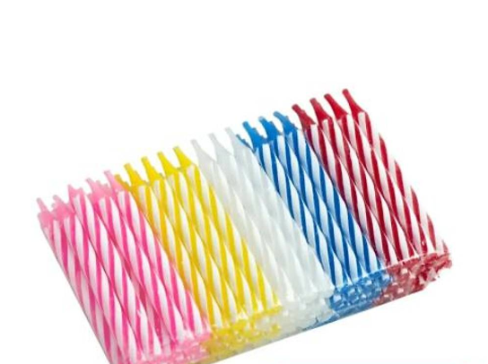 72'li Renkli Pasta Mumu (Paket)