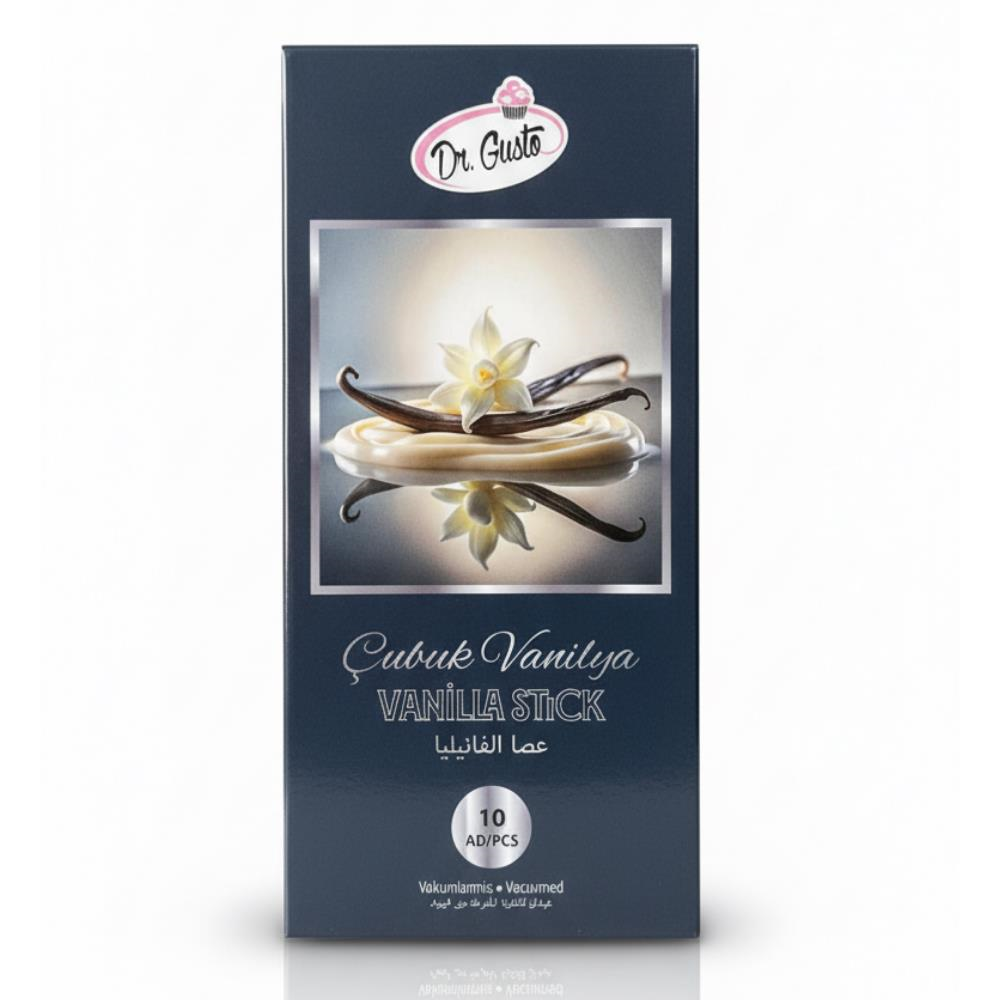 10lu Çubuk Vanilya Vakumlu Paket  Doğal Aromalı Vanilya Çubuğu