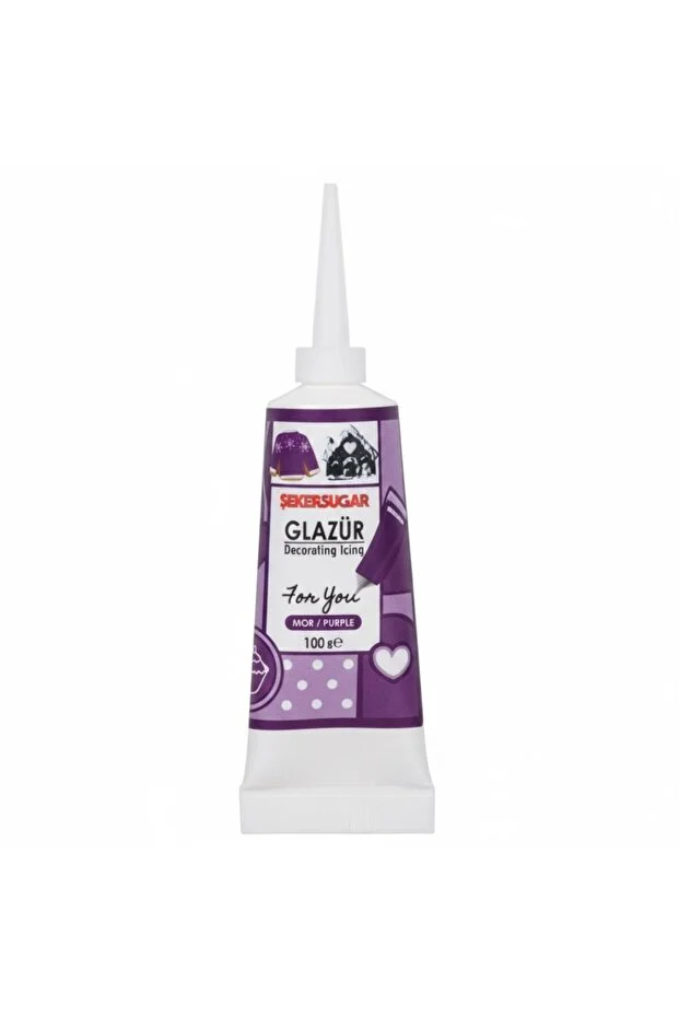 Mor Glazür 40 Gr  Pasta ve Kurabiye Dekor Glaze Kaplama