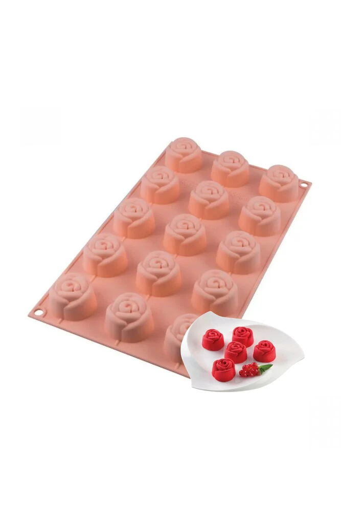 Silikon Mini Gül Pasta & Çikolata Kalıbı