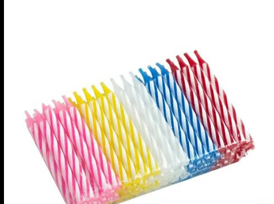 72'li Renkli Pasta Mumu (Koli)