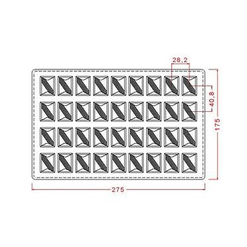 Rectangular Praline with Stripes Mould No: 22