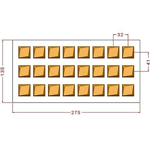 Square Praline Chocolate Mould No: 1071