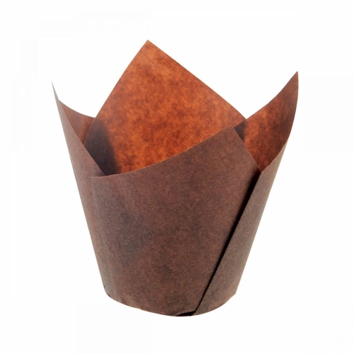 Kademeli Tulip Kek Kaps�l� Kahverengi 90x50 mm � 200 Adet