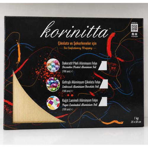 Al�minyum �ikolata Folyosu Ka��t Oluklu Altin 1 KG 35x50 CM 100 adet