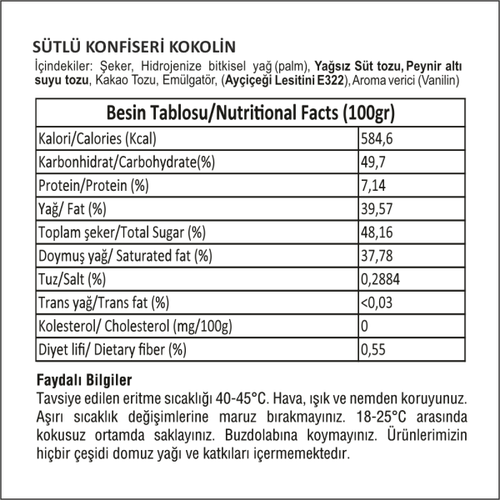 Cocomeks Konfiseri �ikolata S�tl� 2.5 KG