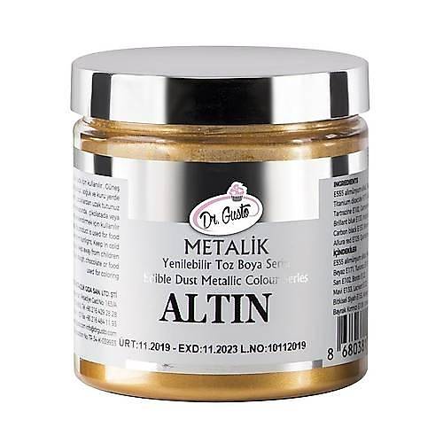 Dr.Gusto Yenilebilir Metalik Toz Boya 50gr - Altn