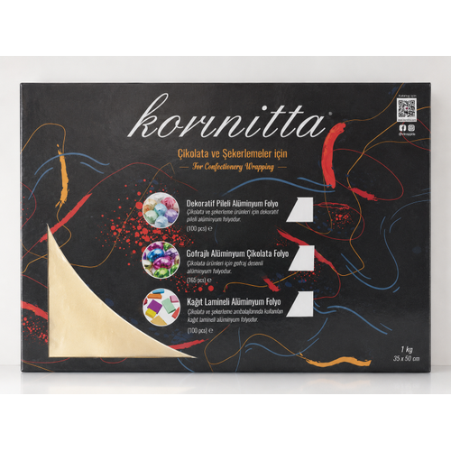 Al�minyum �ikolata Folyosu D�z Gold 1KG 35x50 CM 150 adet