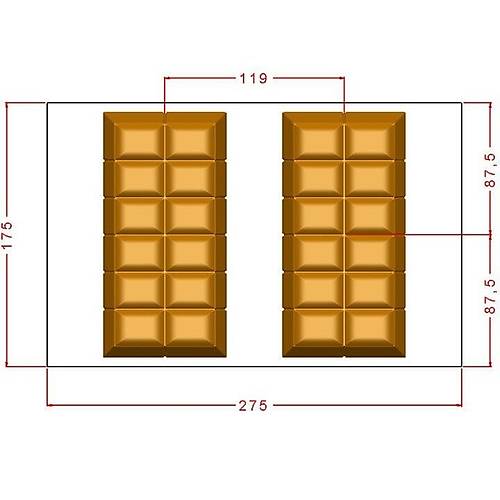 Cake Block Chocolate Mould No: 1031