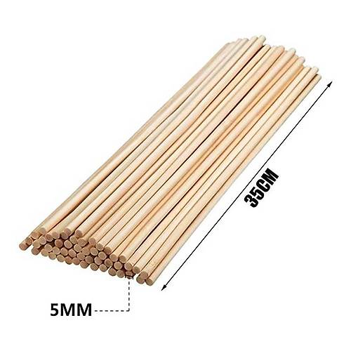 Kal�n Bambu �ubuk 5mm x 35cm 20 Adet