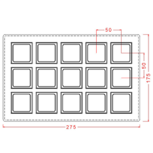 Square With Boarder Chocolate Mould No: 518