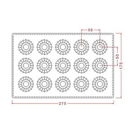 Round Floral Praline Mould No: 56