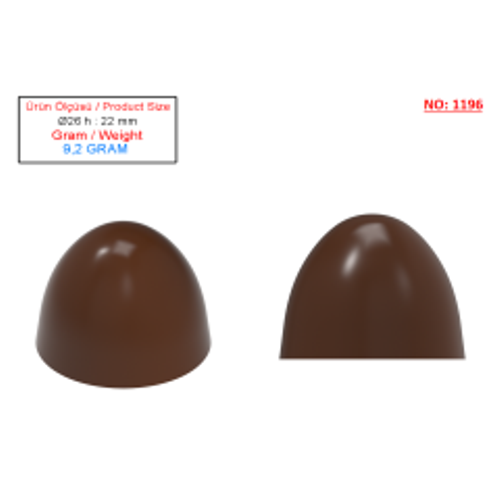 1196 - POLYCARBONATE CHOCOLATE MOLD