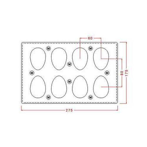 Egg Mould  Smooth Double Magnetic No: 674