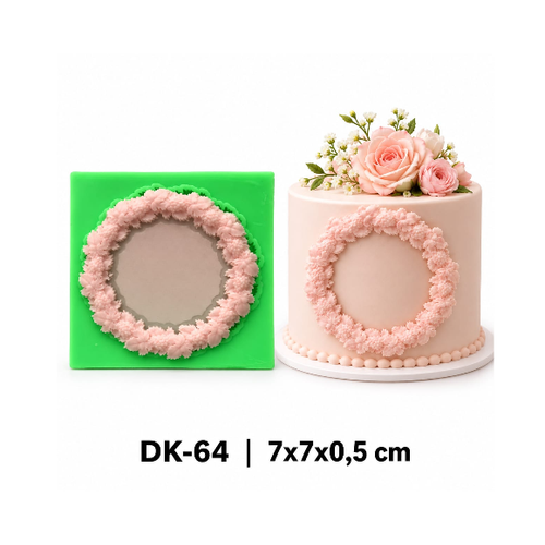 �i�ekli Yuvarlak �er�eve Silikon Kal�b� - DK-64