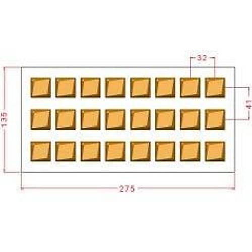 Square Praline Chocolate Mould No: 1071