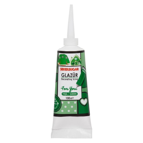 Glaz�r T�p Ye�il 40 g � Pasta, Kurabiye ve Tatl� S�sleme ��in Haz�r Dekor Glaze