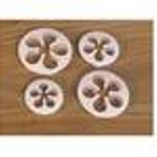 4 Yaprakl� �i�ek Kesme Seti | �eker Hamuru, Sak�z Hamuru | Pasta ve Cupcake S�sleme