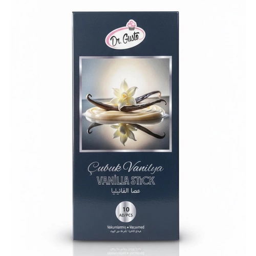 10�lu �ubuk Vanilya Vakumlu Paket � Do�al Aromal� Vanilya �ubu�u