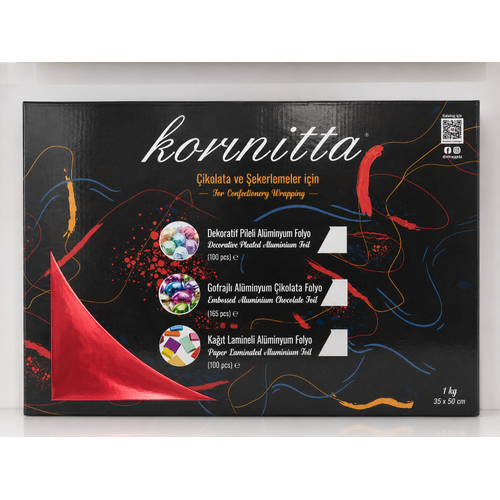 Al�minyum �ikolata Folyosu D�z Kirmizi 1KG 35x50 CM