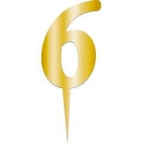 Pleksi Rakam Pasta S�s�, 12,5cm x 5cm - 1 Adet Alt�n