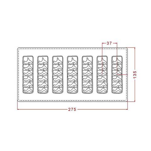 Enrobed   Bar   Chocolate   Mould   No: 651