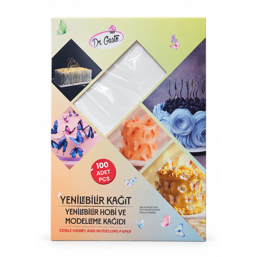 Dr Gusto Yenilebilir Modelleme Ka��d� Beyaz (100 ad)